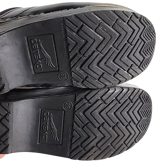 Dansko Women's Black Leather Cabrio Clog Work Shoes Supportive Sz 36 - Picture 9 of 16